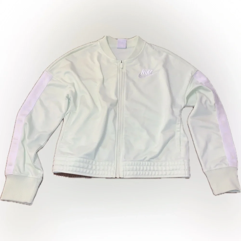 Nike Girls Mint Pale Green Athletic Lightweight Sporty Track Jacket L